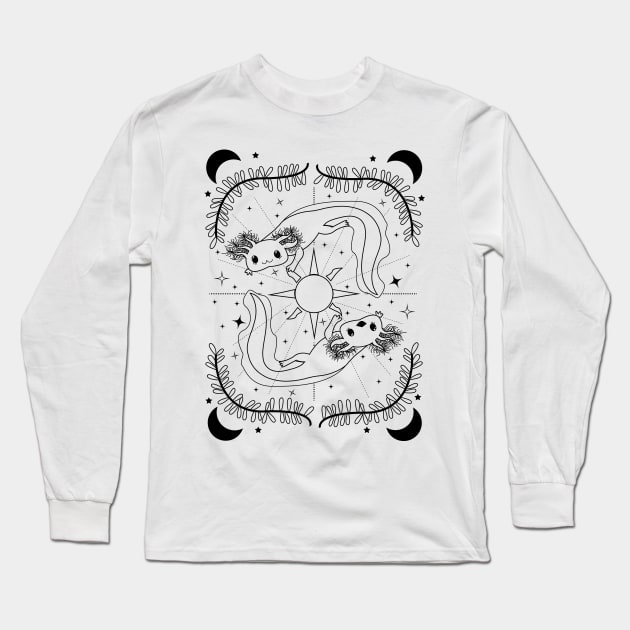 Axolotl universe Long Sleeve T-Shirt by rachelaranha